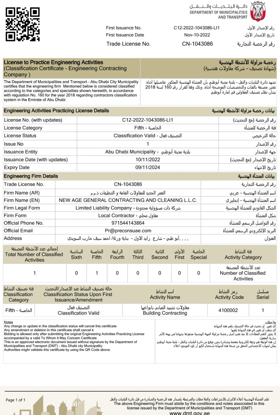 License to Practice Engineering Activities